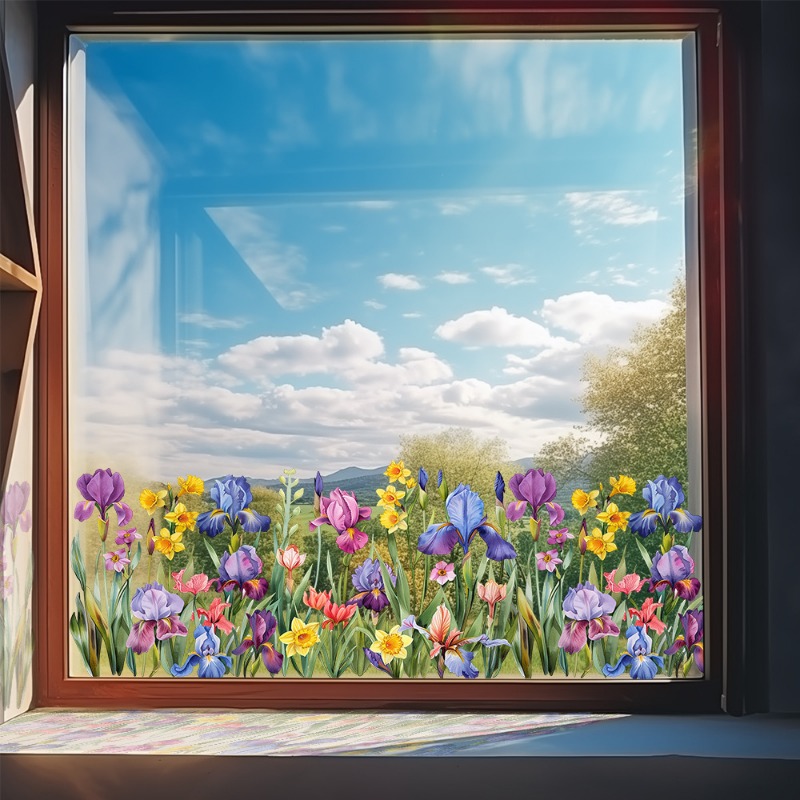 Pvc Panel Background - Adesivos de parede coloridos com flores