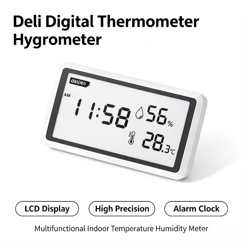 Digital Hygrometer Probe - Termômetro Digital Deli com Higrômetro, Tela