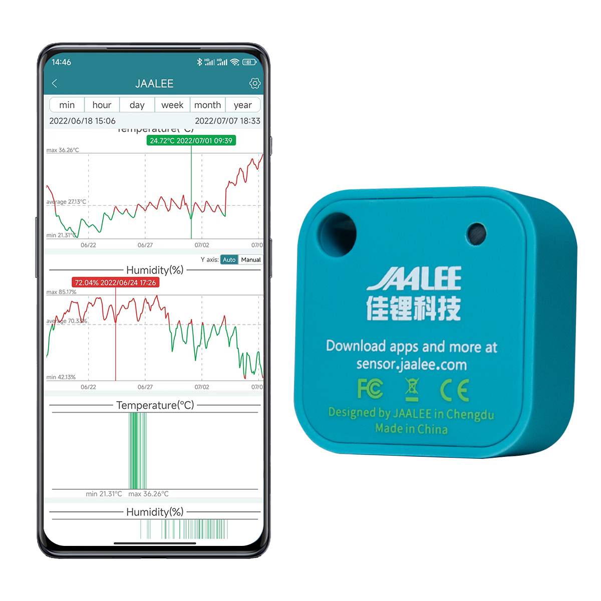 Jaalee-termômetro/higrômetro/u - Digital Hygrometer Probe avaliação e preço